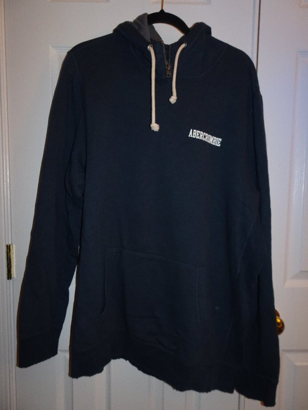 Abercrombie & Fitch Navy Blue Hoodie with Zip collar